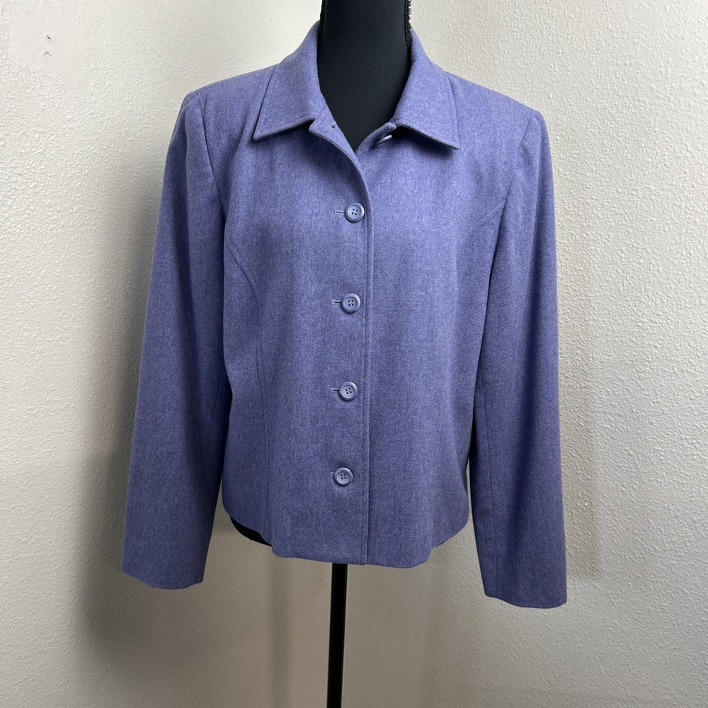 Vintage Pendleton Blazer Women's 10 Purple Virgin Wool USA Made Lined Career